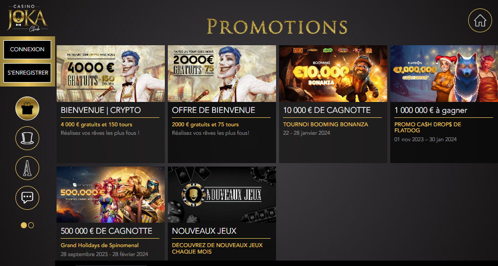 bonus & promotions casino Joka